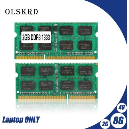 Olskrd memoria ram ddr 3 2GB 4GB 8GB 2G 4G PC3 DDR3 1333hz sodimm Ram 10600 ECC Laptop memory notebook RAM 204pin 1.5V