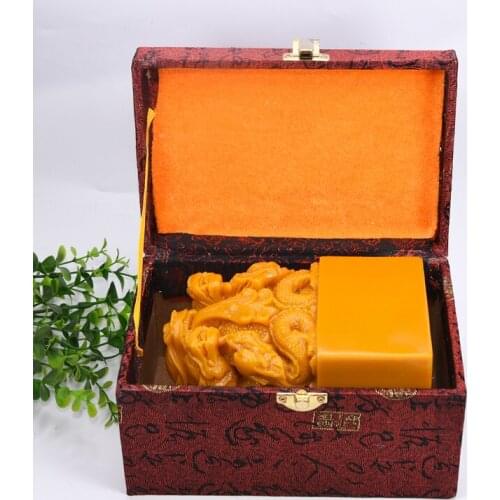 Imitation Laos Yellow jade Large Nine Dragons seal the first emperor of Ancient China qin Dynasty signet national assembly seal