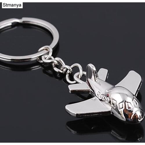 Hot Design Classic metal Mini aircraft Metal Keychain Car Key Chain Key Ring Christmas and Lovers Day Gift For Man Women