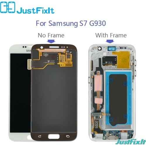 S7 G930F For SAMSUNG GALAXY S7 G930F g930 g930FD Burn-in shadow LCD Display Touch Screen Digitizer with frame