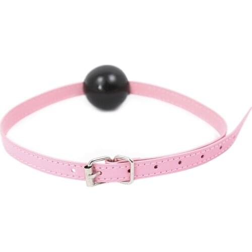 Sex Toys gag Leather Plug Black Solid Pin Buckle Ball Couples Toys Flirting Sex Products