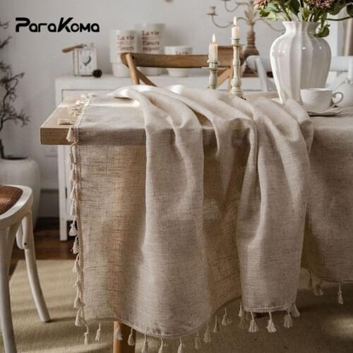 Tablecloth Cotton and Linen tapete Rectangular Tablecloth for Table nappe de table Tassel Table Cover mantel mesa serape