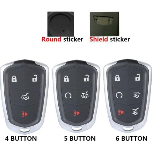 Replacement 4 5 6 Button Smart Remote Control Car Key Shell Case FOB For Cadillac SRX CTS ATS XTS Escalade ESV