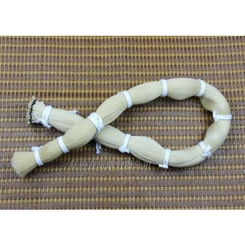 Free shipping 100 hanks natural white Mongolia horsetail violin &viola&cello bow hair violin parts&accesories