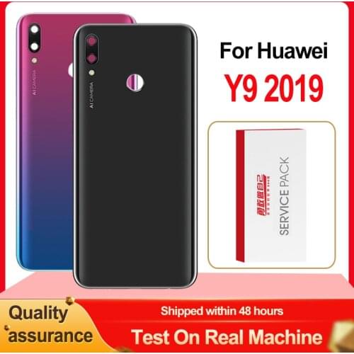 High Quality Back Housing Replacement For Huawei Y9 2019 Battery Back Cover For Y9 2019 JKM LX1 LX2 LX3 Rear Cover
