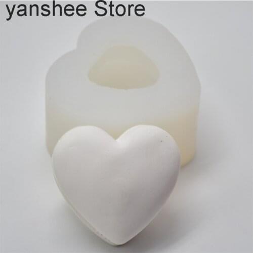 YJ Shiu love heart-shaped silica gel mold 3D cake chocolate decoration mold tools Fangdan crafts baked food kitchen accessories