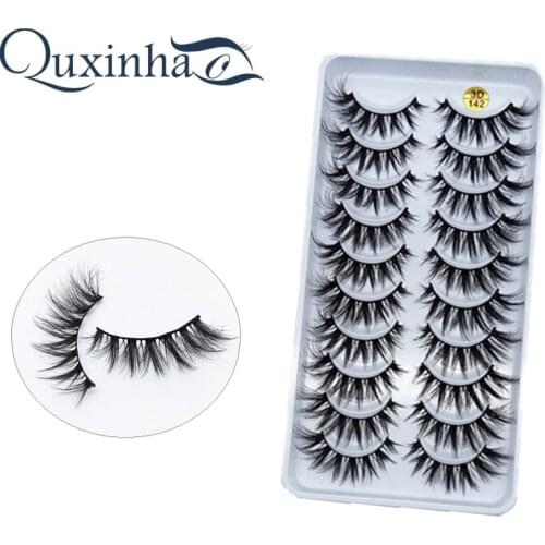 10Pairs 3D Mink Eyelashes Makeup Natural Long False Eyelashes Dramatic Lashes Extension HandMade Fake Eyelash maquiagem