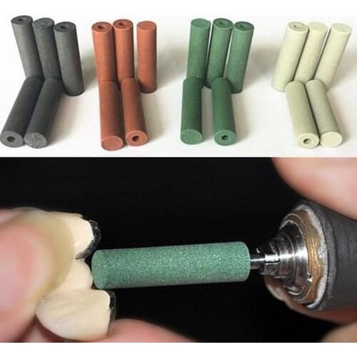 100 pcs/box, Dental Lab Materials Rubber Polishing Granule Green / Brown/Black/Grey