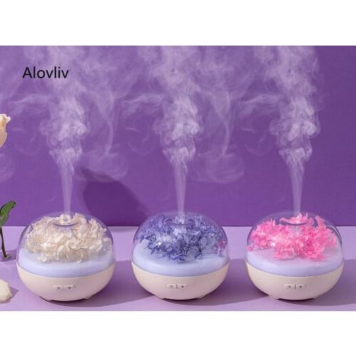 180ml Flower Aromatherapy Diffuser For Home Ultrasonic Diffuser Essential Oils Office USB Air Humidifier with Night Lights