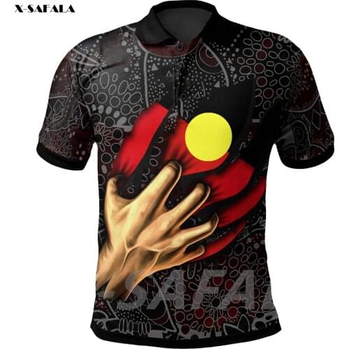 ABORIGINAL NAIDOC Week Blood In Me Printed High Quality New Polyester Fiber Men Female Collar Polo Shirt Tee Tops Anti Shrink