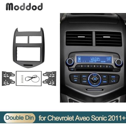 Double Din Fascia for CHEVROLET AVEO 2011 Radio DVD Stereo Panel Dash Mount Kit Dashboard Refit Installation Trim frame Bezel