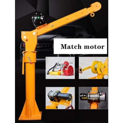 Electric Hoist 0.5 Ton 12V Electric Winch 3000 Lbs Small Truck Crane
