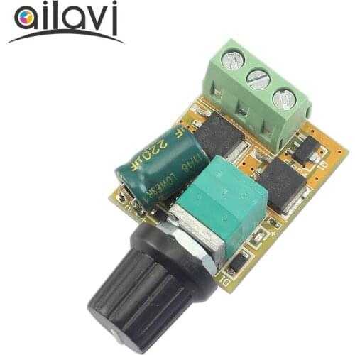 Small Size DC Motor Controller 3V6V12V24V35V 5A PWM Motor Speed Control Switch Motor Governor LED Dimming