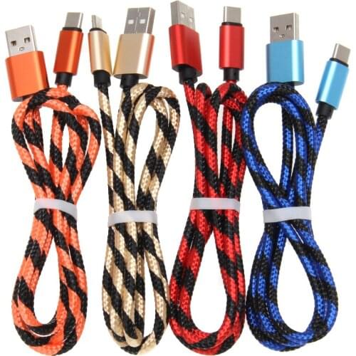 Tiger Pattern Micro USB Cable 1M Type C USB C Cable for Samsung Huawei Xiaomi Charging Cable for IPhone 7 X Xs Data Cord 100pcs