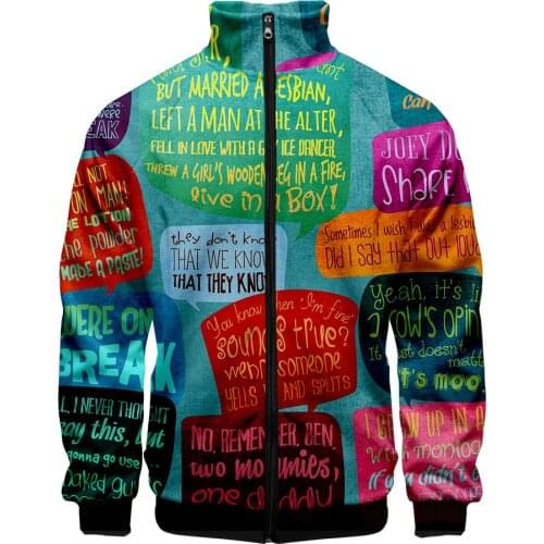 Friends 3d printed Stand Collar Zipper Jacket men women Fashion sweatshirt Ainme long sleeve Jackets clothes