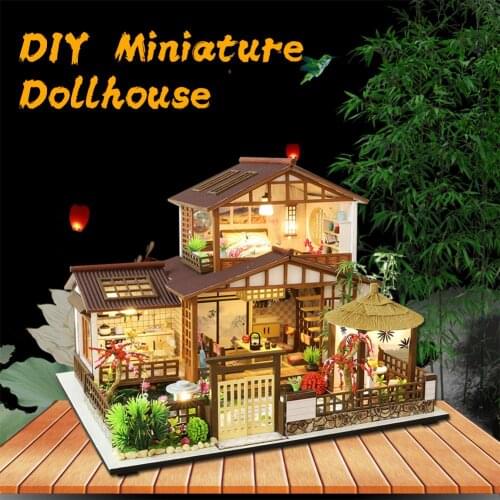 DIY Miniature Dollhouse Kit Handmade Wooden House with Furniture Music Movement for Christmas Birthday Valentines Day Gift