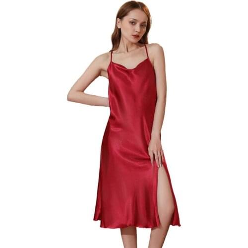 Женские атласные ночные сорочки Plegie China At AliExpress