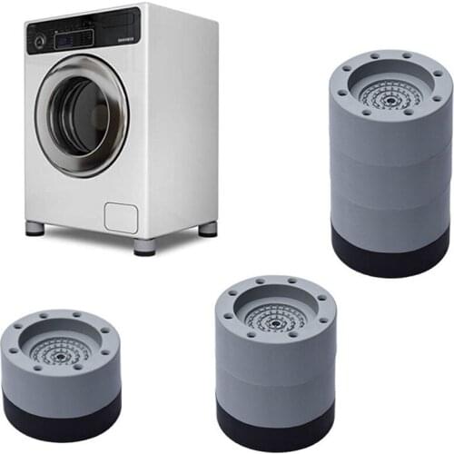 4pcs/set Universal Anti Vibration Washer Feet Pad Washing Machine Anti-Skid Roller Kit Furniture Lifting Appliances Foot Base