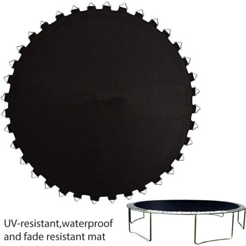 Weatherproof Round Trampoline Replacement Pad PP Black Jump Cloth Garden Elastic Bounce Mat Home Toys For Children