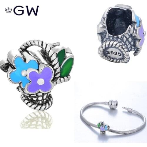 Silver 925 Charm Original Design Beads For Diy Bracelets & Bangles Necklace berloque Gw Fashion Je