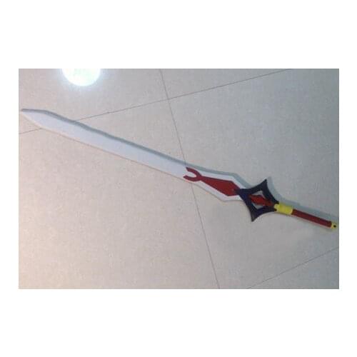 Fairy Tail Erza Scarlet Black Wing Armor Sword Cosplay Replica Weapon Prop