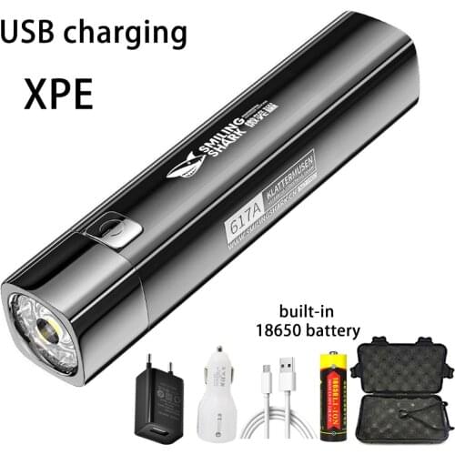 LED Flashlight USB Rechargeable Torch Waterproof Lantern for Camping, Hiking, Outdoor, Emergency