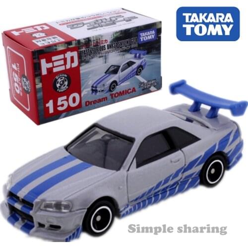 Takara Tomy Tomica Dream No.150 The Fast And The Furious BNR34 Skyline GT-R Car Toy Model Diecast Funny Kids Dolls For Children