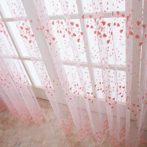 New Design Tulle Sheer Floral Embroidered Window Curtains for Home Living Room Bedroom Decoration in the Kitchen Cafe Curtain