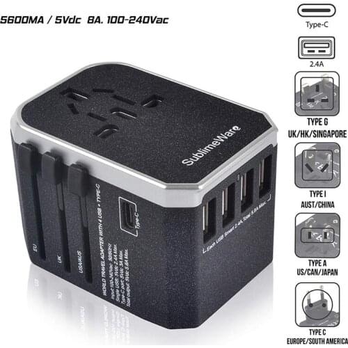 Universal Multi-Plug Adapter Charger 4usb Conversion Plug Abroad Conversion Socket Converter NK-Shopping
