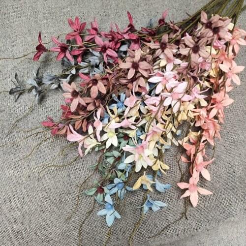 1pc 8 forks Dianthus Artificial Silk Flower Home Garden Floral Arrangement Wedding Hall Decoration Fake Flowers