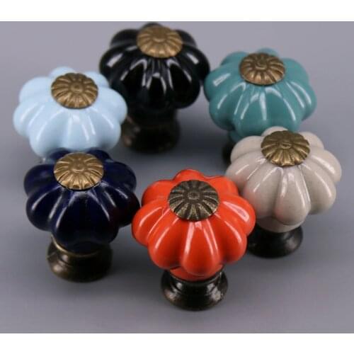 1PCS Children Room Drawer Dresser Knobs Ceramic Dresser Knob Cute Cabinet Door Handle Cupboard Knobs with Screws