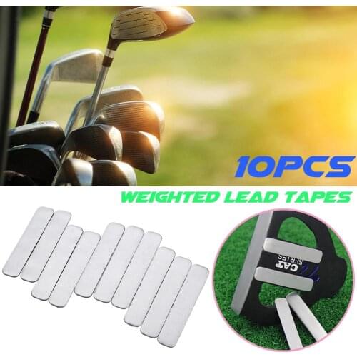 10 PCS Golfer Adhesive Lead Tape Strips Add Power Weight To GOLF CLUB Tennis Racket Iron Putter Racquets Golf Accessaries Tapes