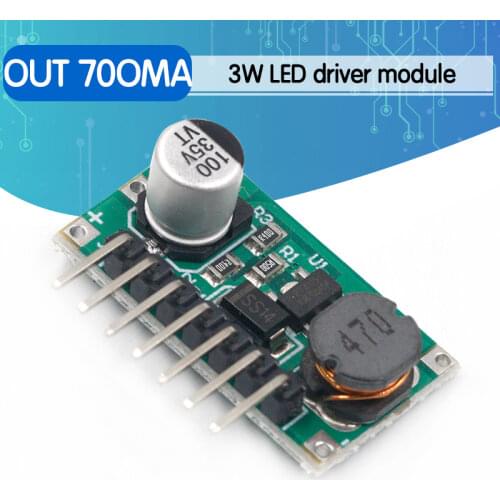 3W DC IN 7-30V OUT 700mA LED Lamp Driver Support PMW Dimmer DC-DC 7.0-30V to 1.2-28V Step Down Buck Converter Module