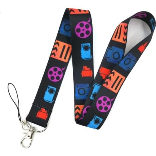 30pcs Film Equipment Lanyard Keys Phone Holder Funny Neck Strap With Keyring ID Card DIY Animal webbings ribbons Hang Rope