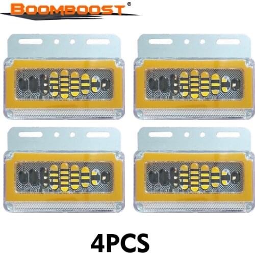 Car Light LED Lens 6D Turn Signal Driving Warning Light Waterproof 24V King Kong Water Side Light Rear View Light 5 Colors 4 PCS