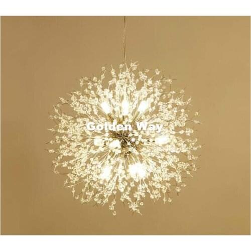 Free Shipping Crystal Pendant Lamp D60cm Golden/Chrome Pendant Lights Dining Room Living Room Suspension Nordic Pendant Lighting