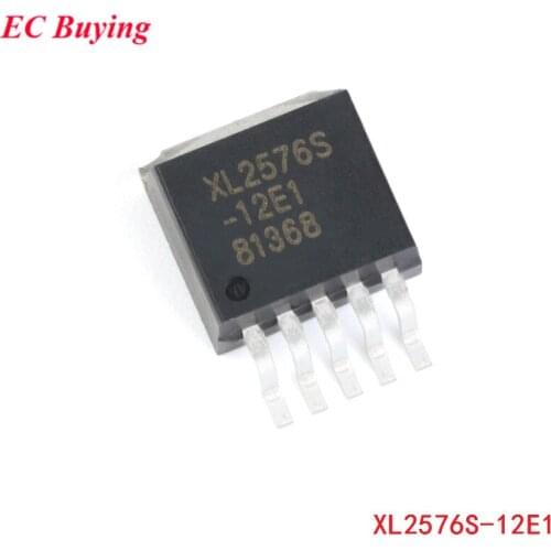 10pcs Original SMD XL2576S-12E1 TO263-5 Step Down DC Power Converter Chip Step-Down Chip 52khz Integrated Circuit