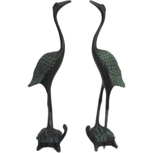 The Ancient Chinese Bronze Collection Of A Crane. Two Turtle Dominated