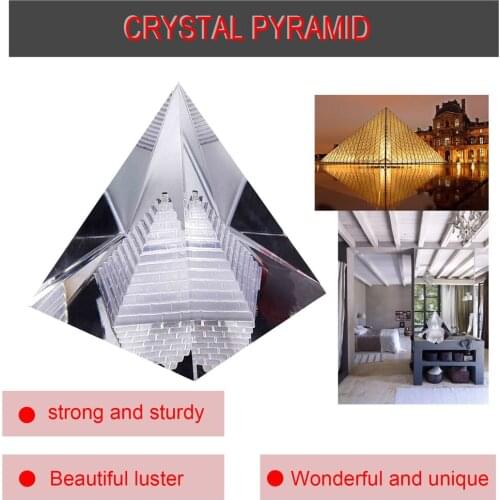 Hot Natural Clear K9 Crystal Pyramid Quartz Pyramid Healing Stone Chakra Reiki Crystal Point Tower Home Office Desk Decoration