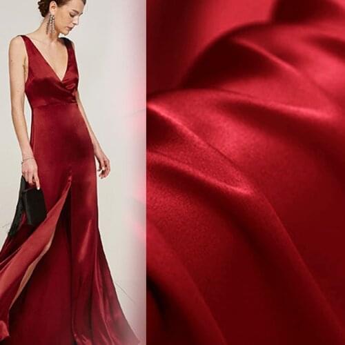 Good Quality 30Momme Mulberry Silk Fabric Width 114cm Plain Dyed 100% Silk Super Smooth For Wedding DIY Dress Clothing Bedding