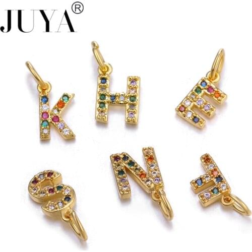 JUYA Small Letters Necklaces for Women/Girls gold Color Initial Pendant Thin Chain English Letter Jewelry Alphabe Gift