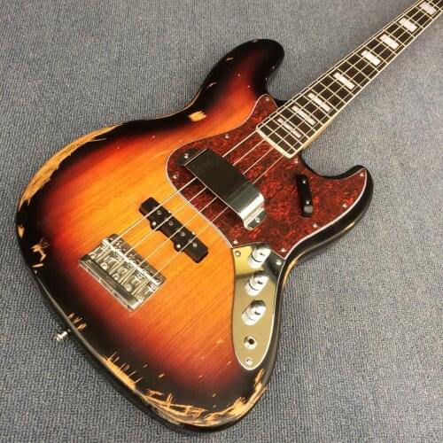 China Electric BASS Guitar ash bady 4 string electric bass guitar BASS Guitar Made by hand, old traces