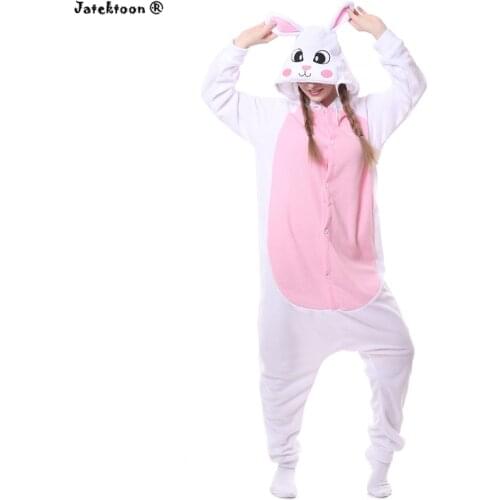 Animal White Pink Yellow Purple Bunny Lovely Rabbit Cute Hare Onesie Adult Unisex Cosplay Costume Pajamas Sleepwear ForMen Women