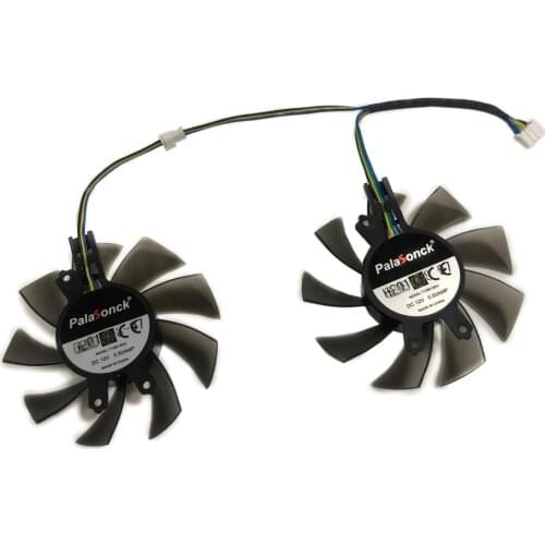 2Pcs/Set T128015DU FY08015M12LPA GA82S2H GPU VGA Cooler Fan For KFA2 GTX1650 EX GTX 1660 Ti White Mini Video Card Replace