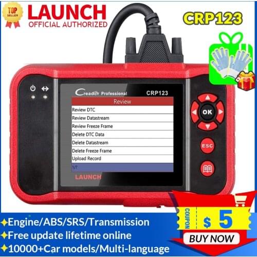Launch X431 CRP123 CRP123E OBD2 Auto Scanner Support ABS/SRS/GearBox/Engine System CRP 123 OBD 2 Diagnostic Tool Update free