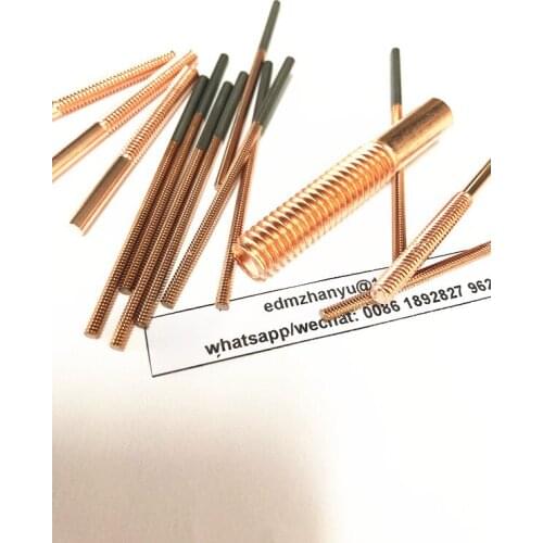 M2 M2.5 M3 M4 M5 M6 M8 M10 M12 M16 copper tungsten thread electrode for spark EDM sinker EDM tapping electrode