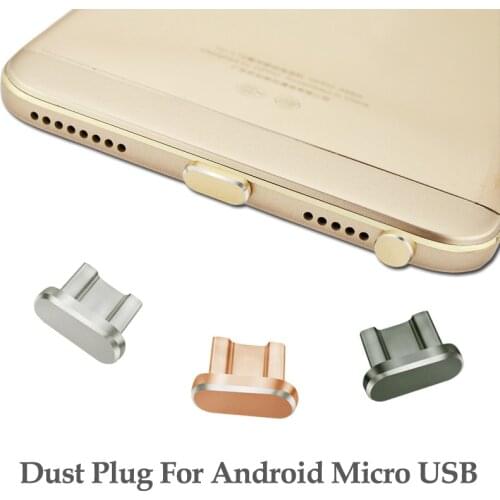 Micro USB Charger Port Dust Plug Metal Anti Dust Plug Interface Protector For Samsung Huawei OPPO Android Moible Phones