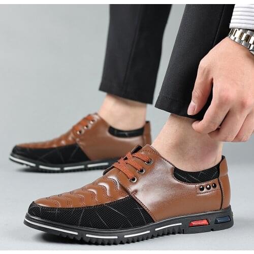 Fashion Sneakers New Designer Big Size 48 Oxfords Leather Men Shoes Fashion Casual Slip On Formal Business Wedding Dress Shoes