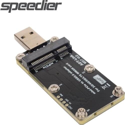 New USB2.0 LTE Industrial Mini-PCIe mPCIe To USB2.0 Adapter Board For 3G/4G/5G/LTE WWAN Card Module With Dual SIM High Current