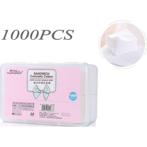 1000Pcs/Set Disposable Makeup Cotton Wipes Soft Makeup Remover Pads Facial Cleansing Paper Wipe Make Up Tool Cosmetic Cotton Pad